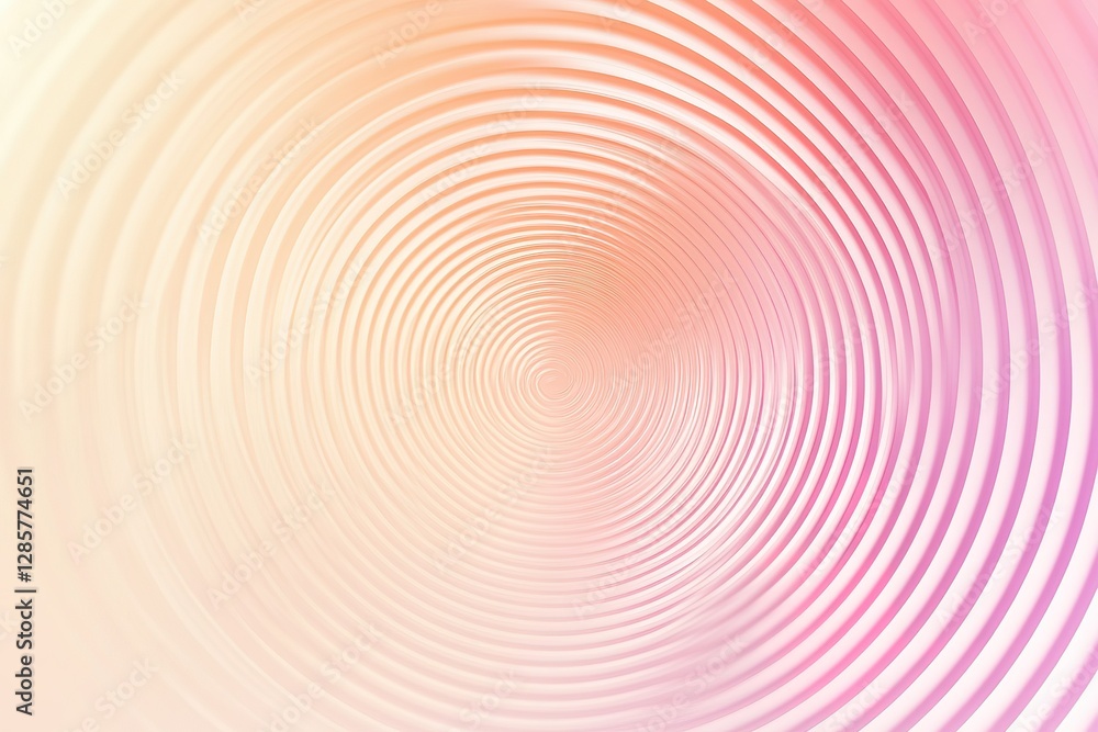 Poster a calming, geometric background with concentric circles in pastel tones, creating a hypnotic flow ef