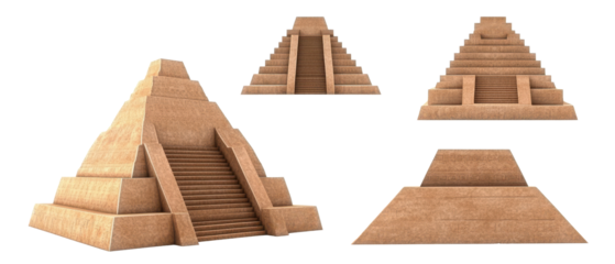 Mesopotamian Ziggurat Tiers: Elegant Abstract Art for Modern Spaces