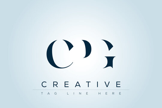 CPG abstract letter logo design. This logo is designed by three abstract letters. 
