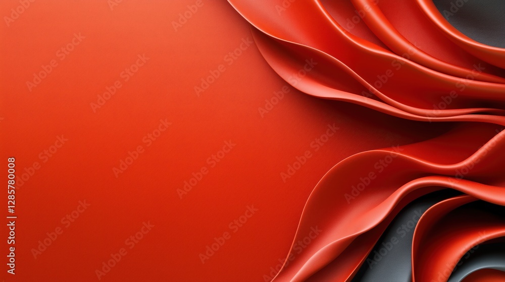 Poster modern abstract design featuring smooth curved shapes and bold colors with ample copyspace for custo