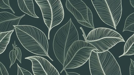 seamless pattern with leaves