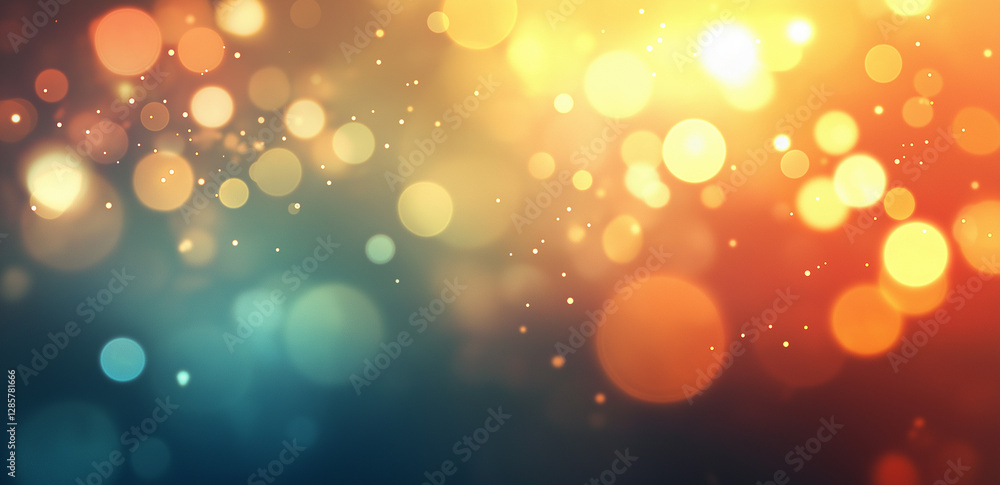 Poster abstract background with bokeh