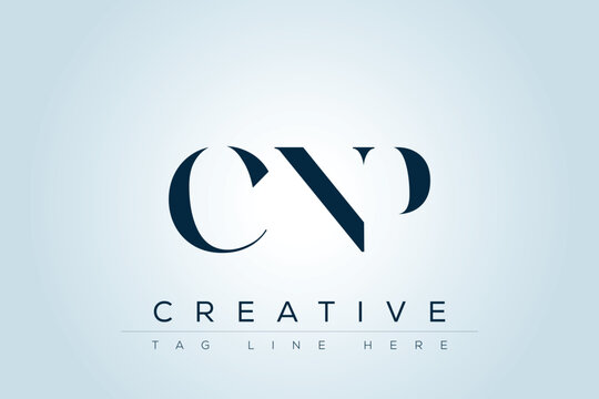 CNP abstract letter logo design. This logo is designed by three abstract letters. 