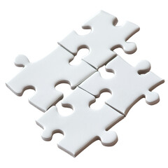 Obraz premium Puzzle pieces, white isolate background