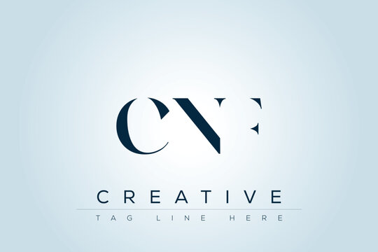 CNF abstract letter logo design. This logo is designed by three abstract letters. 