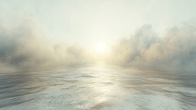 A simple off-white background with smooth texture, illuminated with soft diffuse light to create a sense of vast space