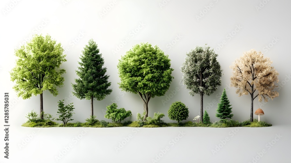 Poster circular infographic design showcasing the concept of sustainable forestry and ecosystem balance the