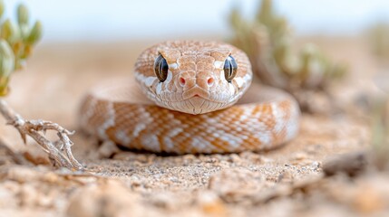 Obraz premium Close-up of a desert snake