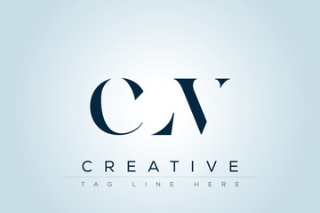 CLV abstract letter logo design. This logo is designed by three abstract letters. 