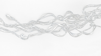 a black background with a bunch of silver wire