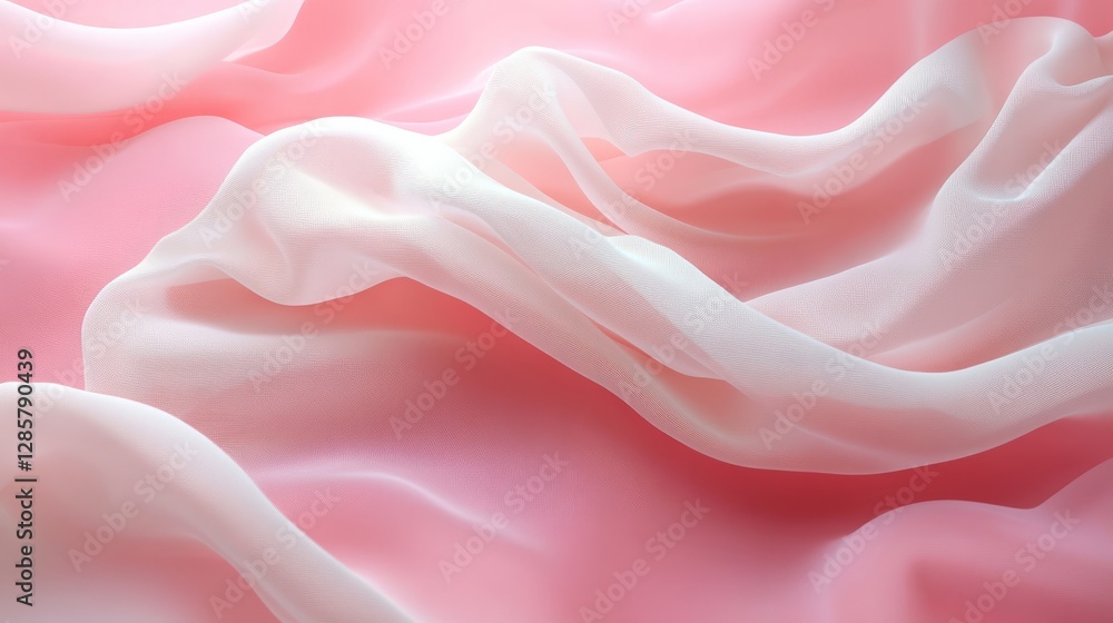 Poster a soft blush pink background with a smooth gradient transition to white, creating a delicate and air