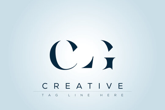 CLG abstract letter logo design. This logo is designed by three abstract letters. 