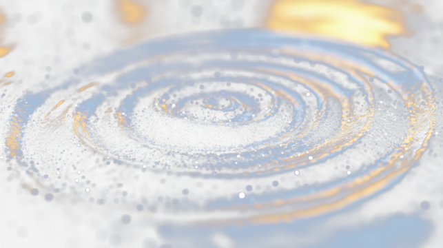a black and gold spiral design on a black surface