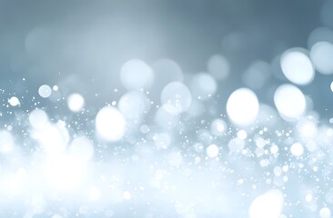 Obraz premium Blurred Minimalist Light Blue Abstract Background with Bokeh Lights and Copy Space