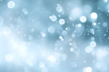 Obraz premium Ethereal Winter Wonderland Blurred Light Blue Bokeh Background with Soft White Hues
