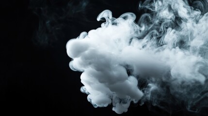 Naklejka premium Smoke swirls in a darkened room abstract photography mysterious atmosphere artistic expression close-up view captivating imagery