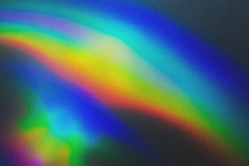 Light waves interference effect, color diffraction abstract background. Iridescent blurred holographic surface.