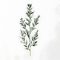 Fototapeta premium Latanier Plant on White Background with Elegant and Minimal Design in Alexander Marshal Style