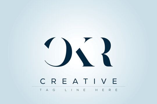 CKR abstract letter logo design. This logo is designed by three abstract letters. 
