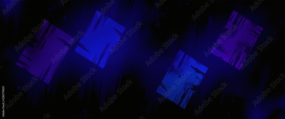 Poster vibrant gradient waves: a dark abstract background with glowing textures