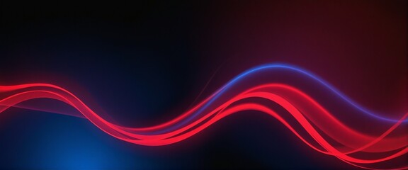 Fototapeta premium Vibrant Abstract Waves: Dark Grainy Background with Glowing Gradient Textures