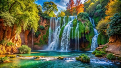 Horsetail Falls in the Monastery of Stone