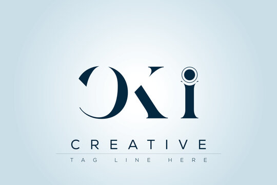 CKI abstract letter logo design. This logo is designed by three abstract letters. 