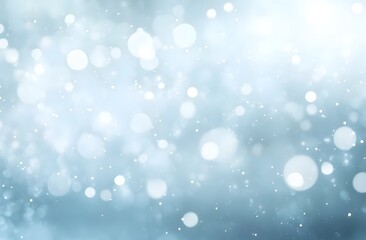 Blurred Blue Bokeh Background with Soft Hues and Copy Space for Text