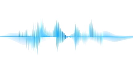 Blue Soundwave Abstract Minimal of Digital Audio Waveform Graphic