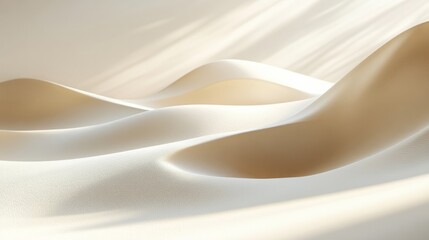 Obraz premium A solid light taupe background with delicate light casting soft shadows, creating a serene and empty space 
