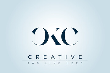CKC abstract letter logo design. This logo is designed by three abstract letters. 