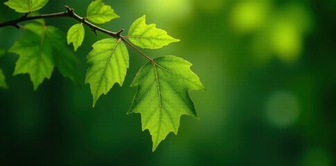 Mature beech branch, rich dark green leaves, shadows , texture, plant, dappled light