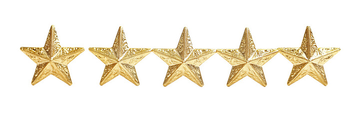 Obraz premium Star-Shaped Cookies with Golden Details on Transparent Background
