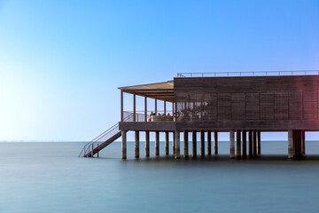 Badehaus am Bodensee am Kaiserstrand in Lochau, Österreich