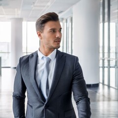Blurry blurry businessman, walking, white office interior, motion blur, corporate environment, modern workspace, contemporary office, professional setting, business man walking inwhite office interior