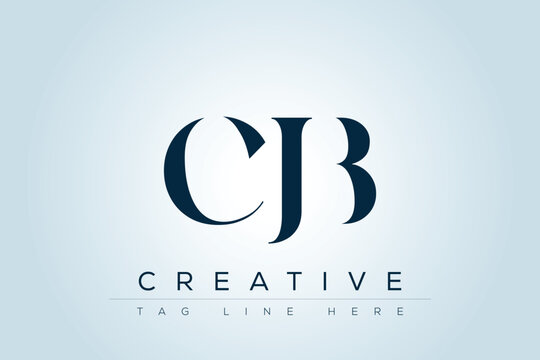 CJB abstract letter logo design. This logo is designed by three abstract letters. 