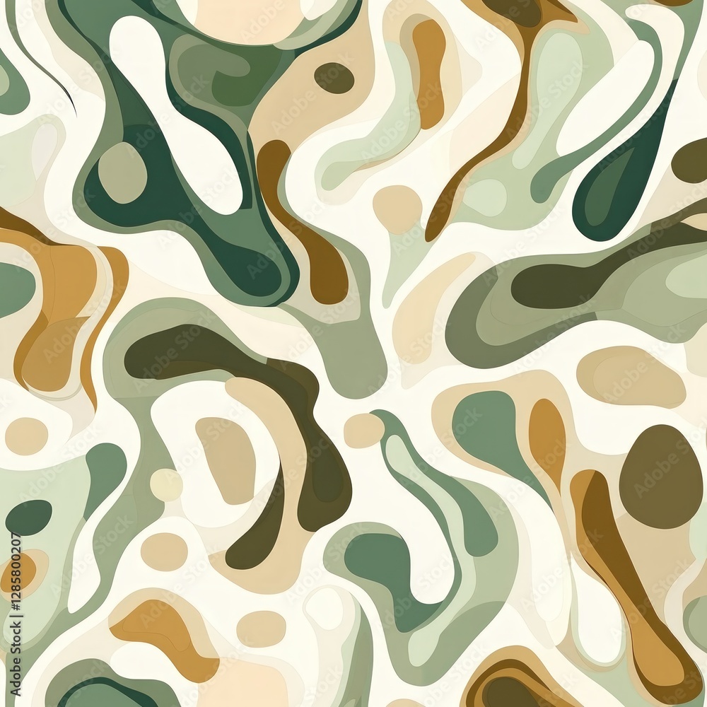 Aufkleber abstract organic shapes in earthy tones for creative design use