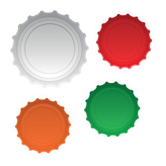Colorful bottle caps