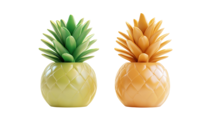 Decorative pineapple figurines in vibrant colors for stylish home decor
