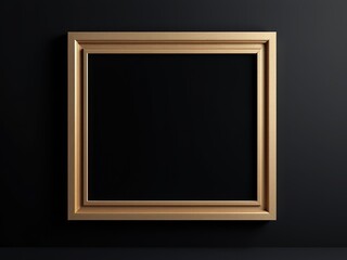 Simple Black Frame on a Smooth Black Background