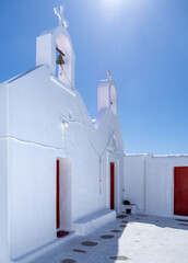 The Holy Church of St. John Deacophthys on the island of Mykonos in Greece