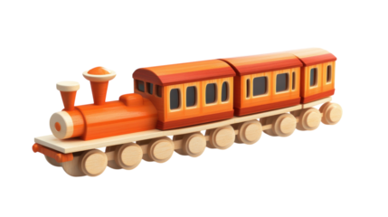 Colorful wooden toy train designed for young children to encourage imaginative play and motor skills development