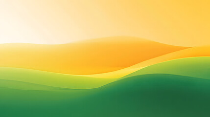 Obraz premium A colorful gradient from golden yellow to green, representing the balance of solar energy and nature coming together for sustainability.