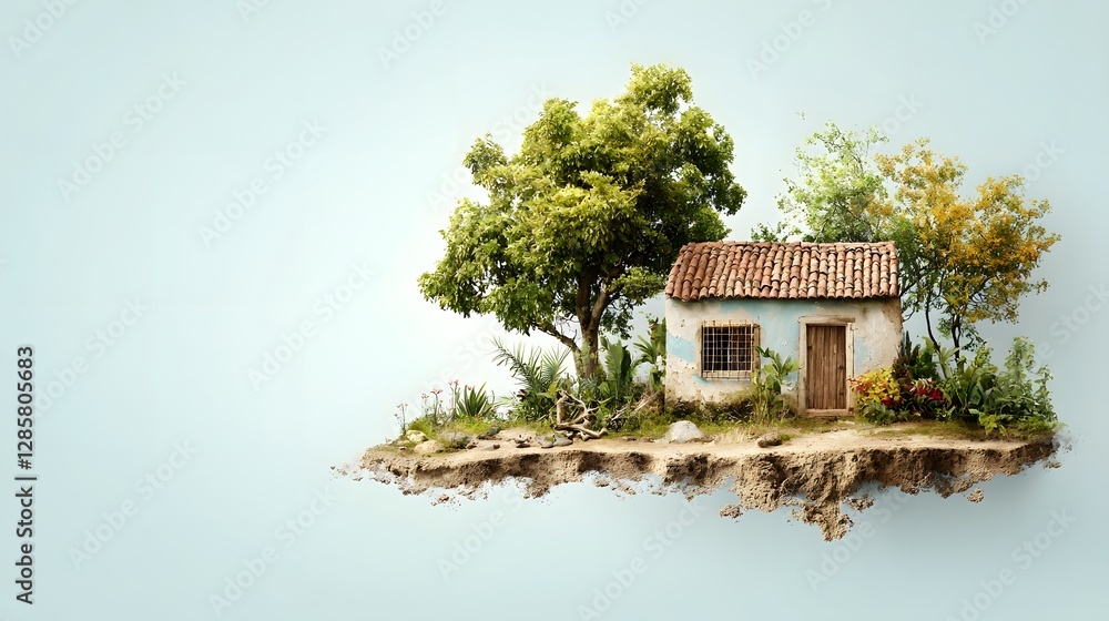 Poster detailed infographic visualizing the devastating effects of deforestation on the land livelihoods an