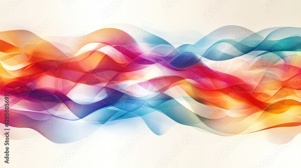 Aufkleber vibrant colorful waves in abstract design for modern backgrounds