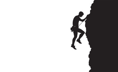 Fototapeta premium Ascend the Heights: The Essence of Rock Climbing 