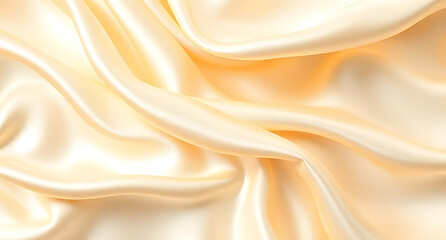 Obraz premium Golden champagne pearl ivory white beige cream abstract background. Luxury satin shimmer. Elegant premium