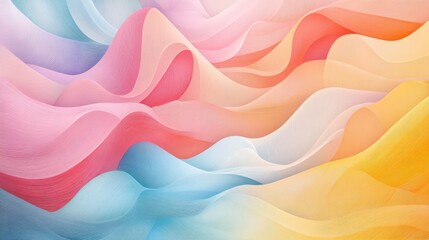Obraz premium A Beautiful Display of Colored Curves and Wavy Abstract Shapes