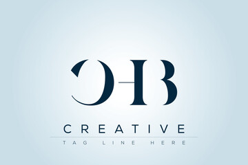 CHB abstract letter logo design. This logo is designed by three abstract letters. 
