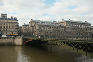 Naklejka premium Bridge over Paris Seine River